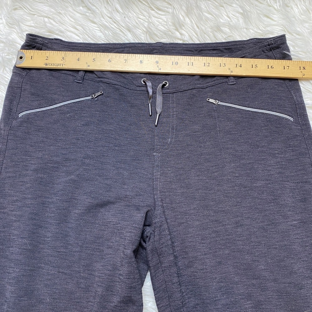 Kuhl Pant Wonens 14 Knit Straight Leg Pockets Interior Drawstring Gray Stretch - Picture 6 of 13